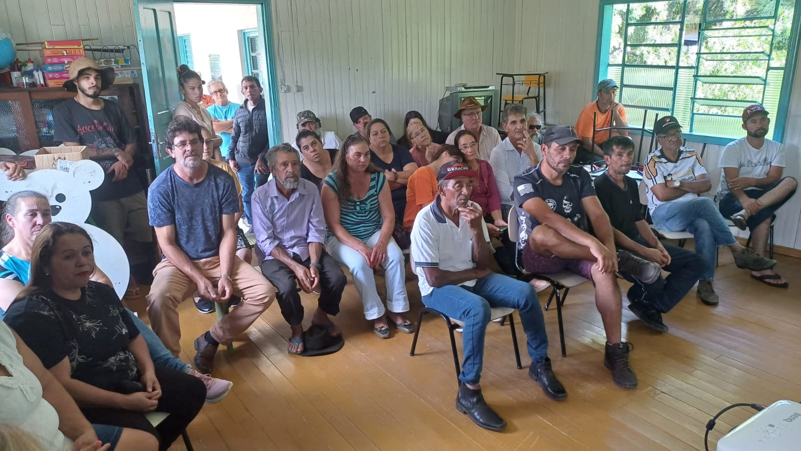 Reunião realizada na escola municipal do PA Conquista do Horizonte em janeiro de 2024.